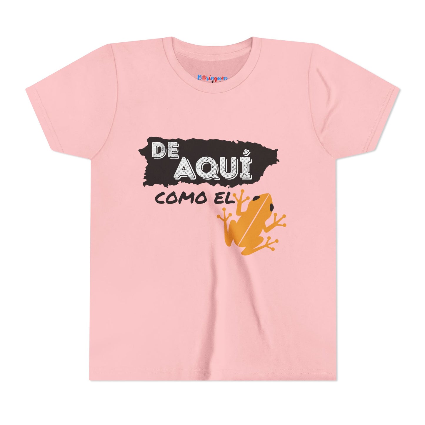 Kids 'De Aquí Como El Coquí '  Youth Short Sleeve Tee - BorinquenSwag Tees