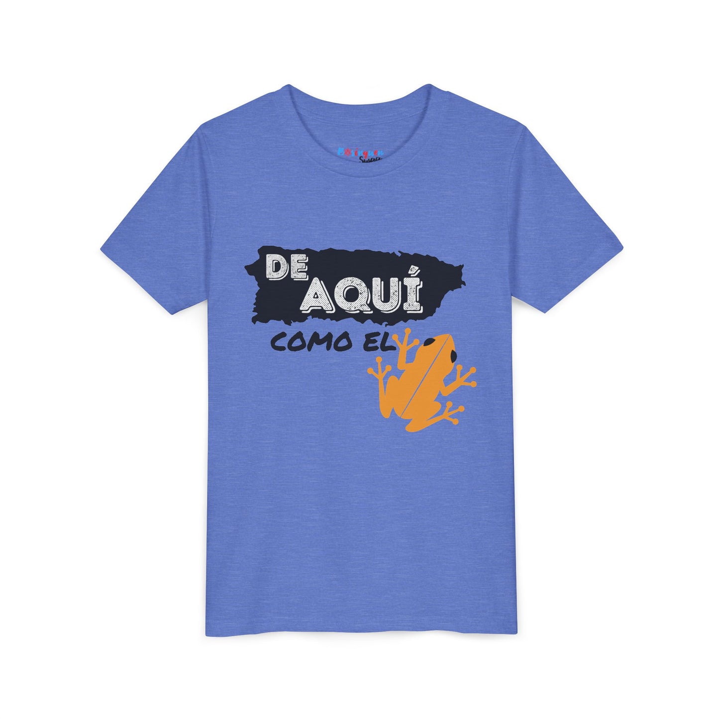 Kids 'De Aquí Como El Coquí '  Youth Short Sleeve Tee - BorinquenSwag Tees