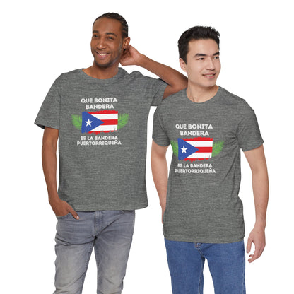 'Que Bonita Bandera' Puerto Rican Pride Unisex Jersey Tee - Borinquen Swag