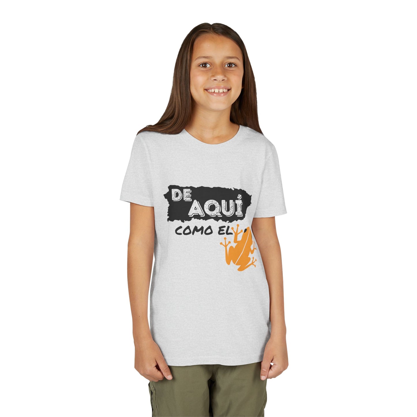 Kids 'De Aquí Como El Coquí '  Youth Short Sleeve Tee - BorinquenSwag Tees