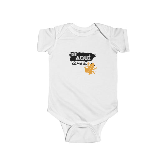 Baby Onesie 'De Aquí Como El Coquí ' – Borinquen Swag