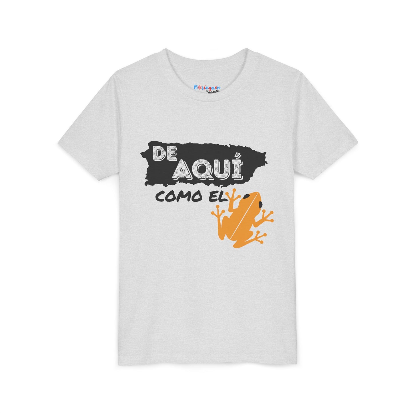 Kids 'De Aquí Como El Coquí '  Youth Short Sleeve Tee - BorinquenSwag Tees