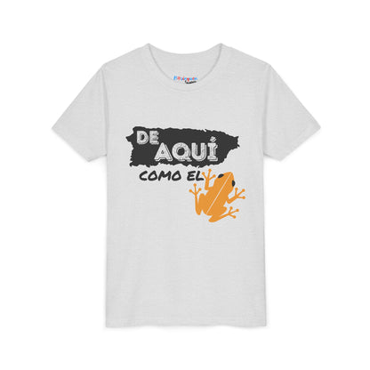 Kids 'De Aquí Como El Coquí '  Youth Short Sleeve Tee - BorinquenSwag Tees