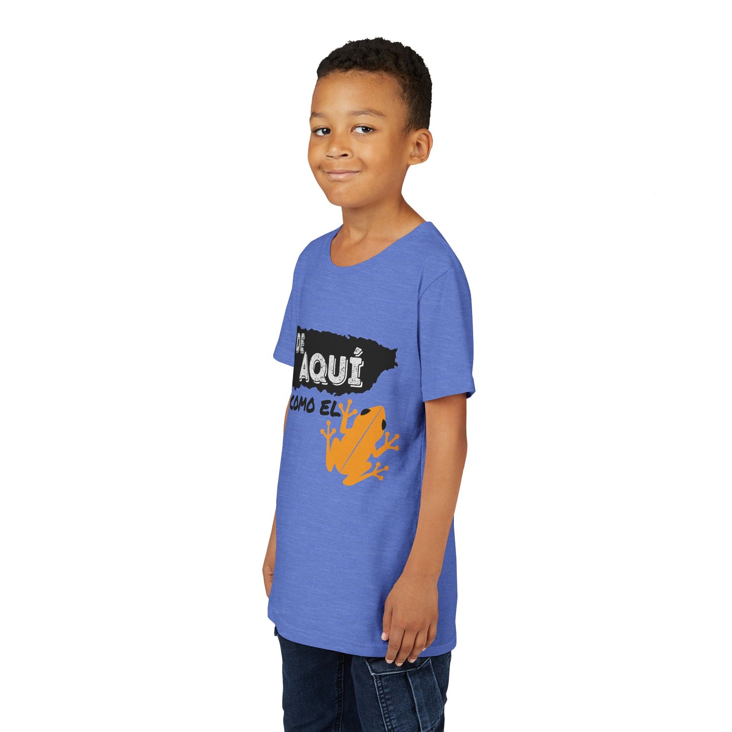 Kids 'De Aquí Como El Coquí '  Youth Short Sleeve Tee - BorinquenSwag Tees