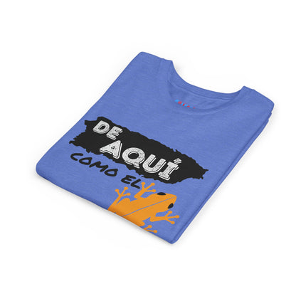 Kids 'De Aquí Como El Coquí '  Youth Short Sleeve Tee - BorinquenSwag Tees