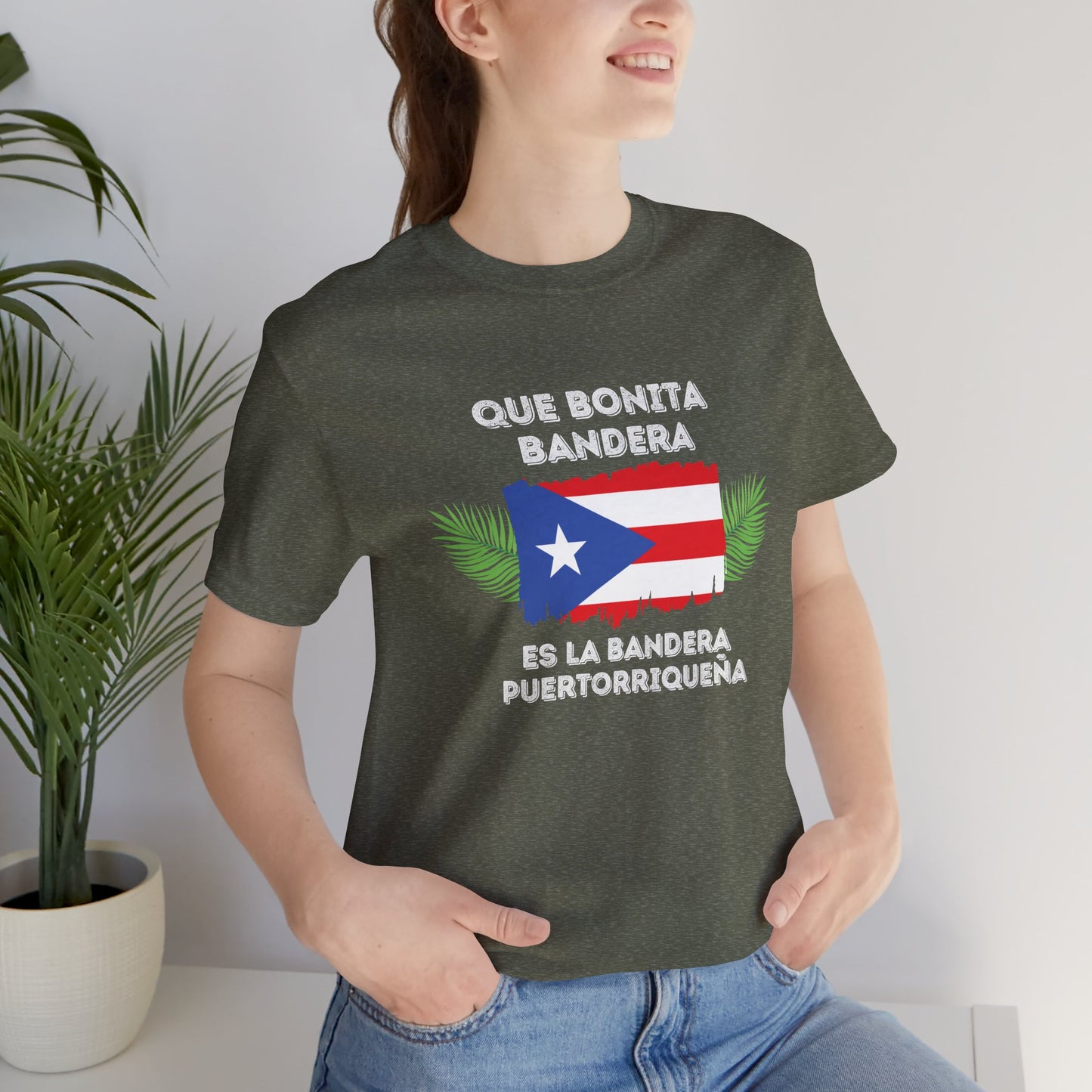 'Que Bonita Bandera' Puerto Rican Pride Unisex Jersey Tee - Borinquen Swag